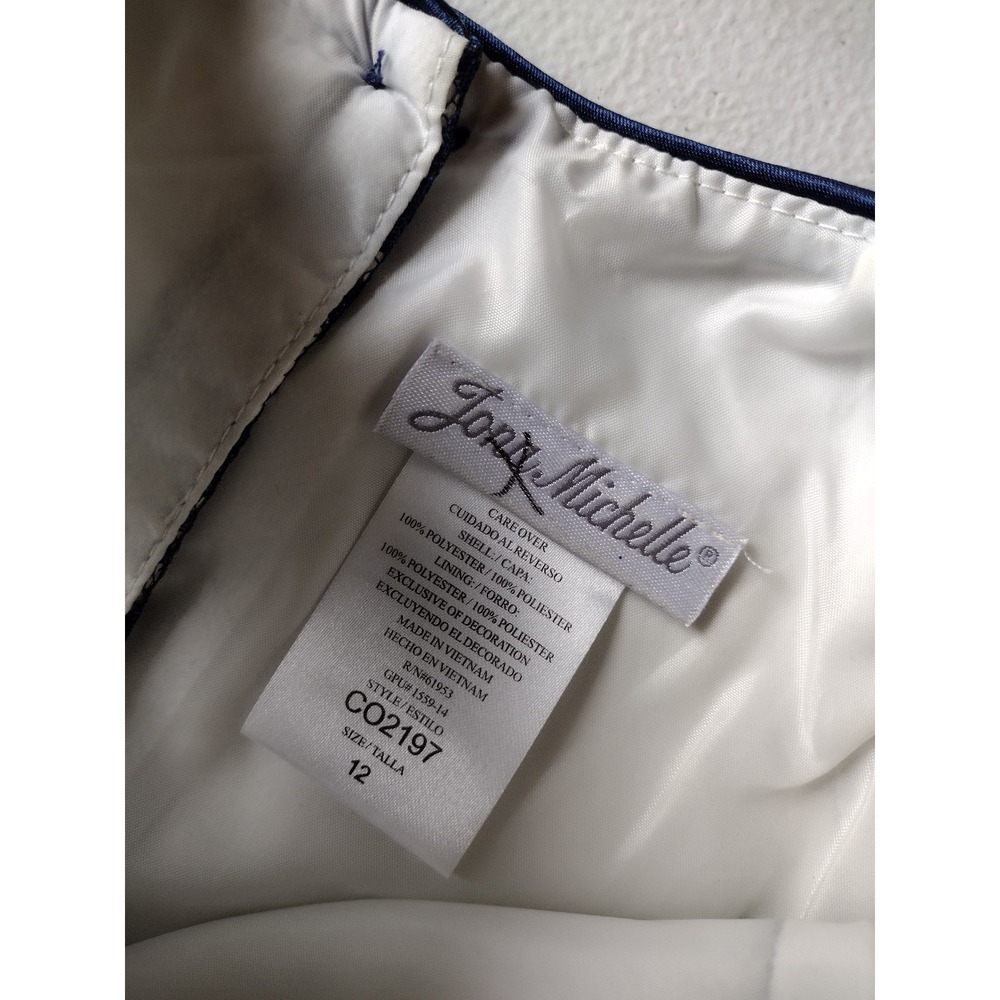 Jona Michelle girls blue white holiday dress size 12 - Picture 4 of 5